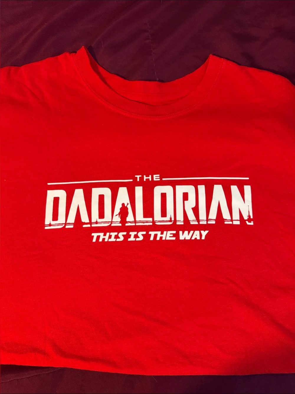 Gildan Red Short Sleeve Graphic Tee "The Dadalorian"